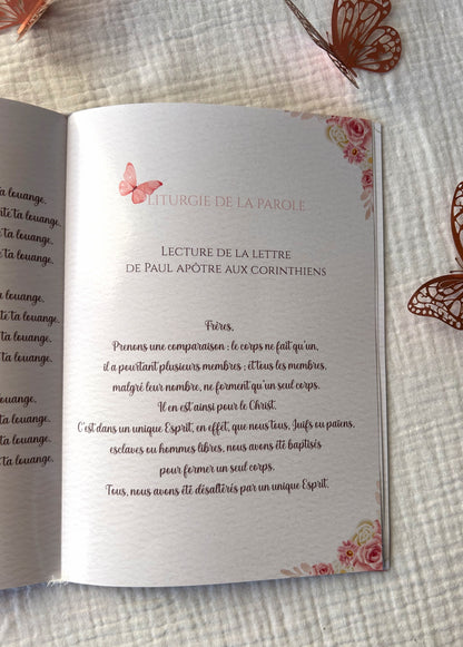 Livret de cérémonie " Papillon de tendresse " - Une cérémonie qui s'ouvre comme une battement d'ailes.